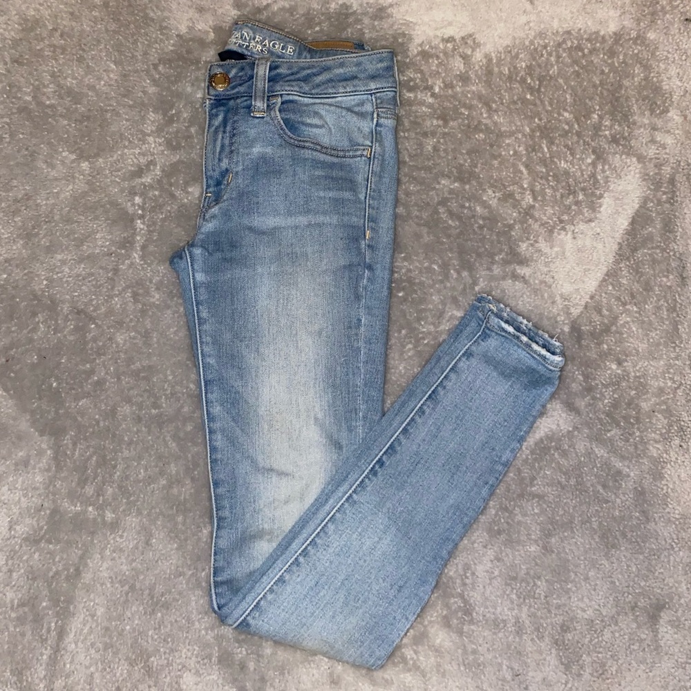 Denim fitted skinny jeans